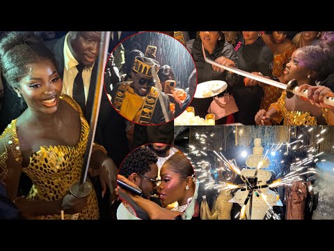 Sous la pluie ! Oh, 2e attaque : Fatou Ndiaye coupe le gâteau avec son marié Bass Thioung incroyable