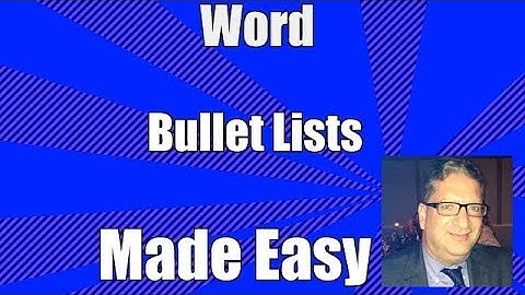 word bullet lists how to create bullet lists in Word tutorial for beginners 2007 2010 2013 2016