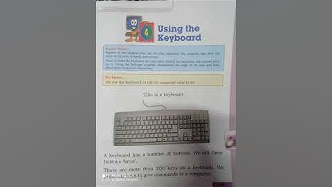 Chapter 4 Using Keyboard. Computer. Class 1