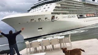 Cruise ship’s frightening close call with a Ft. Lauderdale home captured on video