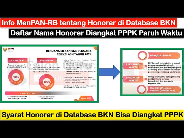 Info MenPAN-RB tentang Honorer di Database BKN Diangkat PPPK Paruh Waktu pada Seleksi PPPK 2024 class=