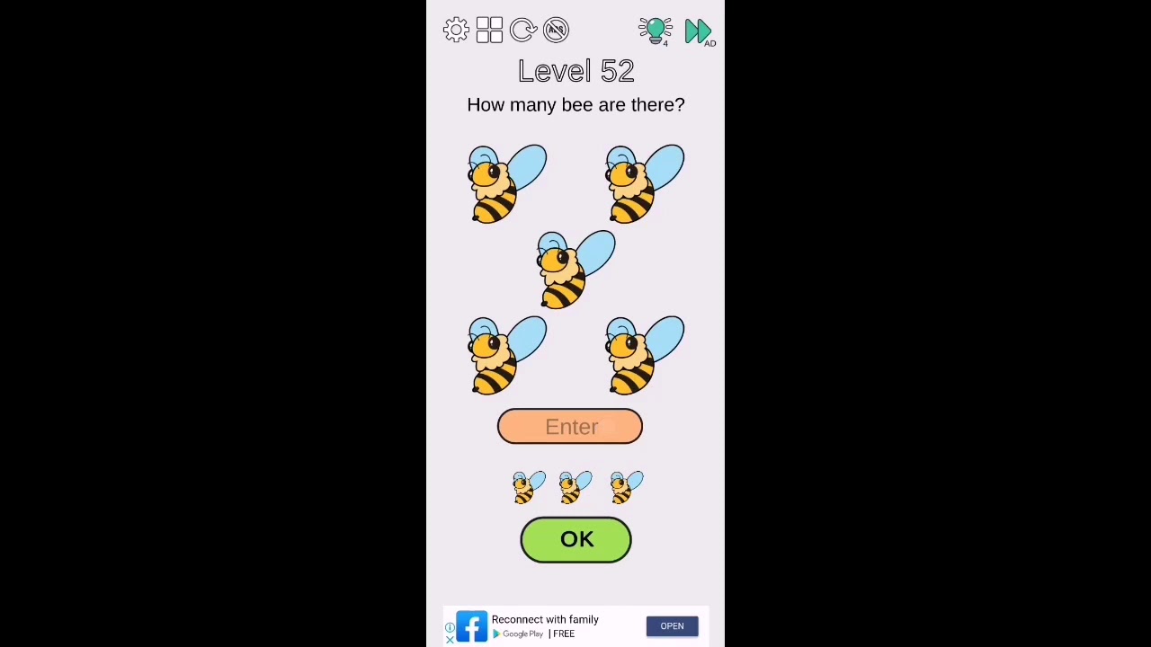 Brain challenge think outside level 52 solution or walkthrough