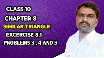 similar triangles class X maths Exercise 8.1 problems 3, 4and 5 Andhra Pradesh and Telangana