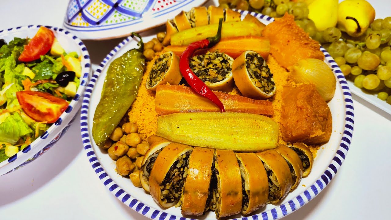 كسكسي تونسي بعصبان الكلمار ..موش معجن ..موش مطمطم و يجيكم حبة حبة / طريقة تنظيف الكلامار