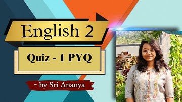 English-2 Quiz-1 PYQ  #iitm #datascience #english
