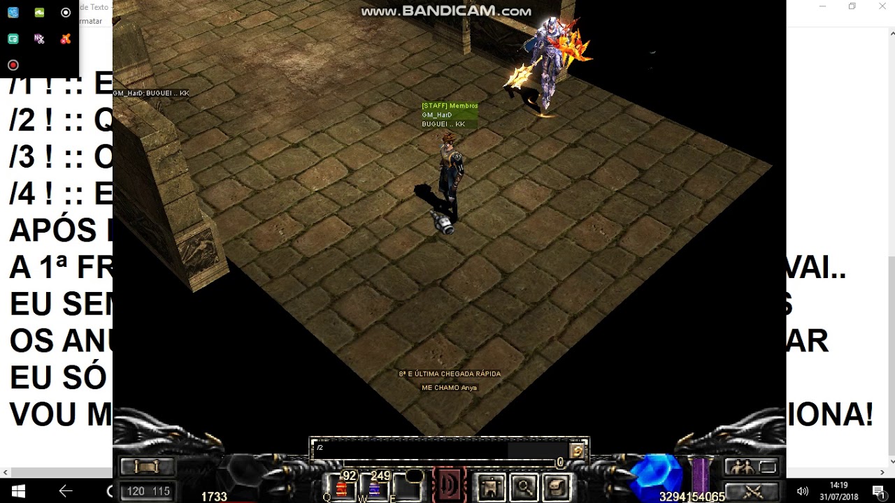 UTILIZANDO MACRO PARA ANÚNCIOS EM SERVIDORES DE MU ONLINE