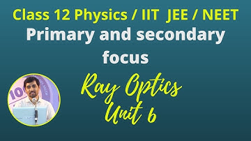 Primary and secondary focus - Ray Optics Unit 6 Class 12 Physics
