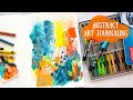 Abstract Mixed Media Art Journaling with Inktense Blocks