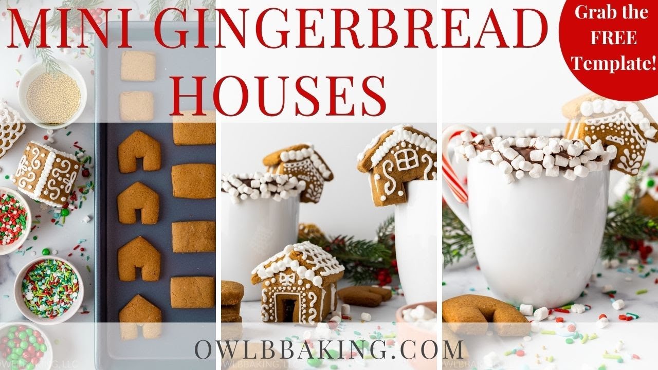 Mini Gingerbread Houses (Mug Toppers!) 