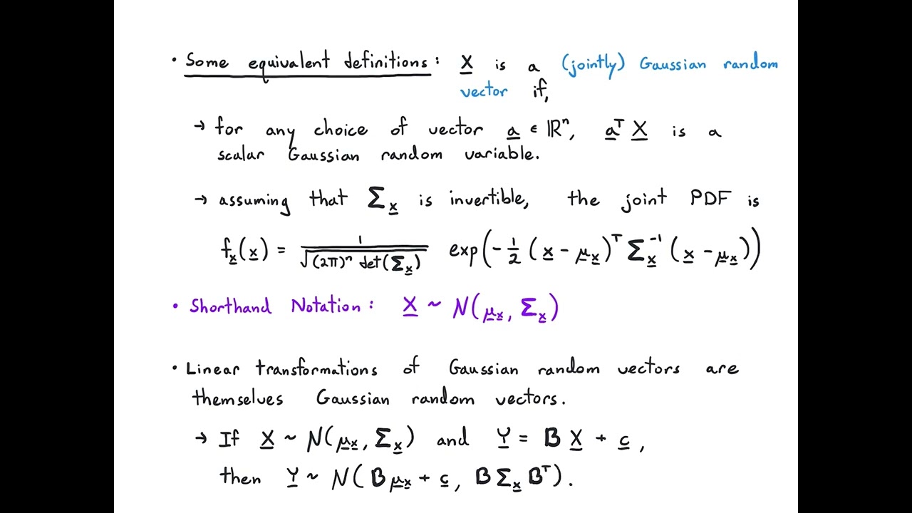 Probability 5.6 Gaussian Vectors (2022)