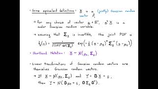 Probability 5.6 Gaussian Vectors (2022)