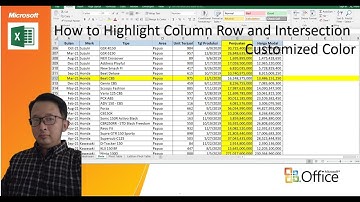 How to Highlight Cell Row - Column and Intersection Customized Color