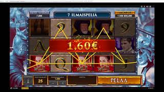 veikkaus Gladiator Jackpot 15 free bonus spins screenshot 4