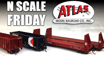N Scale Friday Atlas Pulpwood Flatcars & Ballast Hoppers