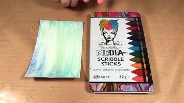 Dina Wakley Scribble Sticks over Gesso