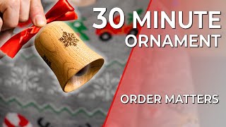 A Woodturned Christmas Ornament You Can Make Over and Over (The Order Matters)