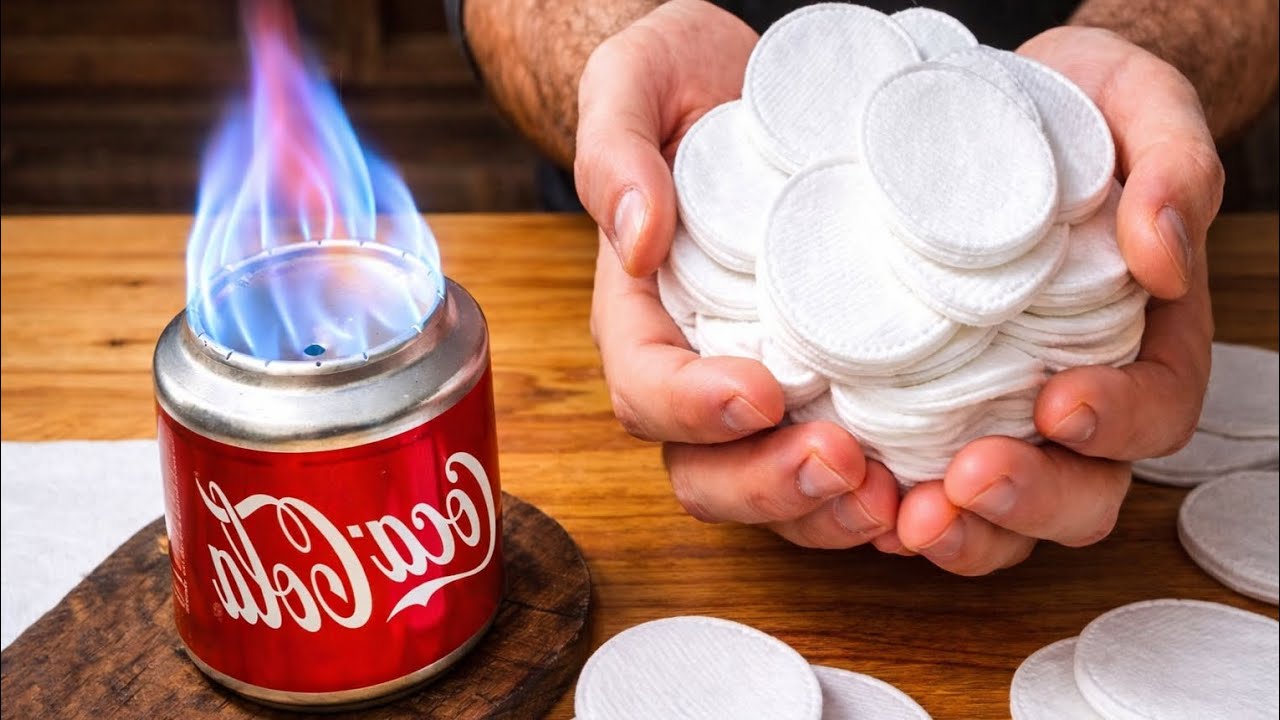 No Gas, No Wood! Cotton Pads + Alcohol = Emergency Winter Heater 
