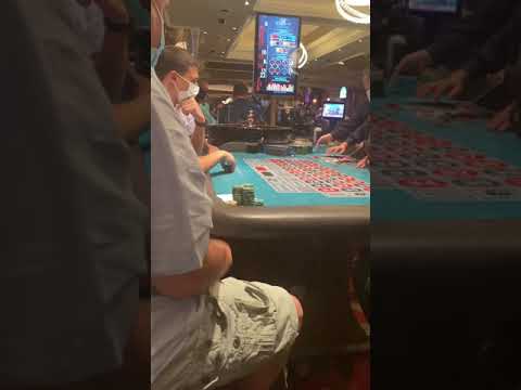 ACTION VIEW Roulette table at Bellagio Resort & Casino Las Vegas 2021