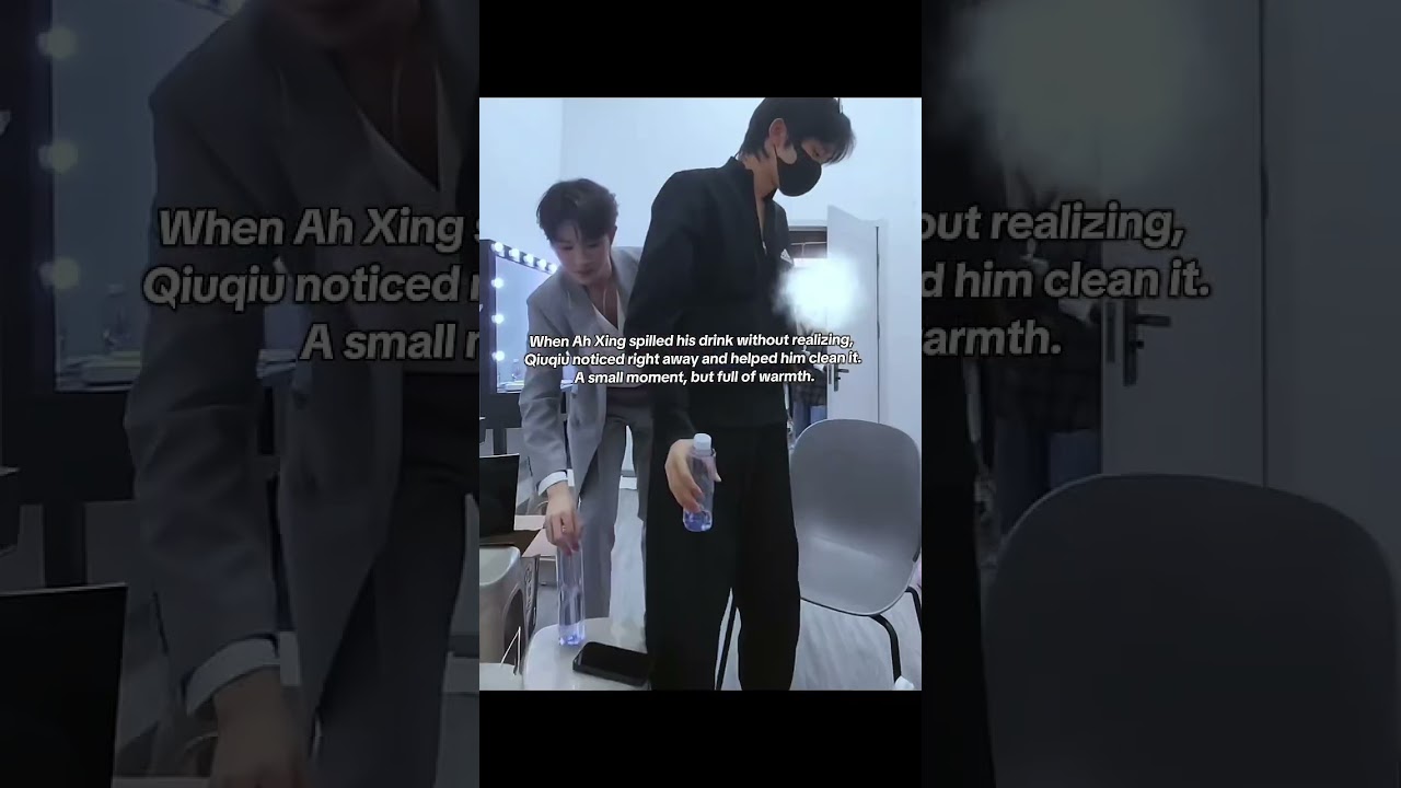 A quite care. Soft gesture says it all. 