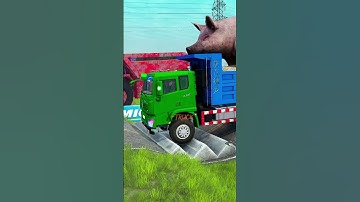 Spintires Mudrunner Trailer Truck vs Pothole BeamNG.drive Eps 364