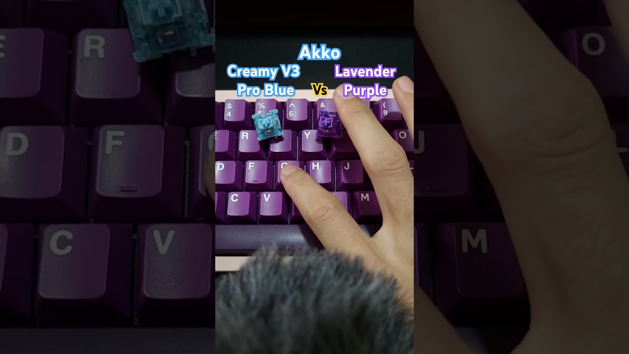 Akko Creamy V3 Pro Blue vs Lavender Purple V3, Alu plate 
