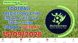 FOOTBALL PREDICTIONS TODAY 15/09/2026 SOCCER PREDICTIONS |BETTING TIPS, #betting@sports betting tips