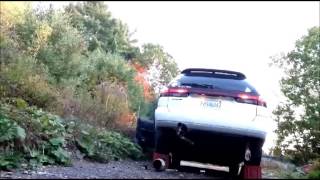 messing with my exhaust. subaru ej22 with a 2.5 inch catback