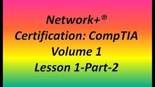 Network+® Certification: CompTIA-Volume 1- Lesson 1-Part-02