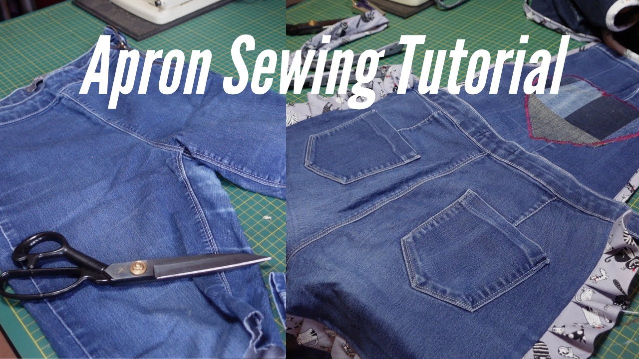 Sewing an Apron.  An Easy Way to Upcycle Denim Jeans