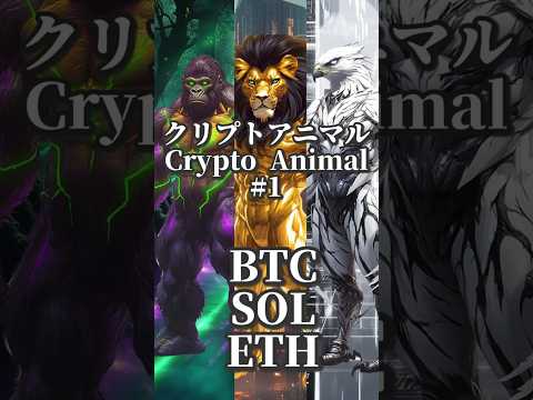 【#1】仮想通貨が神獣に変身！？BTC・SOL・ETHの進化の瞬間を見よ！  What if Crypto Became Beasts? Watch BTC, SOL & ETH Evolve!