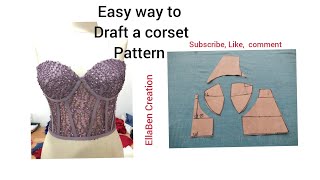 Easy way to draft a corset pattern