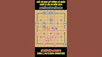 Giải vô địch cờ tướng Cá nhân Châu Á lần thứ 20 năm 2024-Lý Khải Văn vs Nguyễn Hoàng Yến #shorts