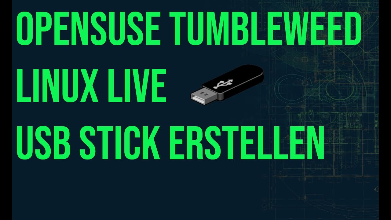 openSUSE Tumbleweed Linux Live USB Stick erstellen - YouTube
