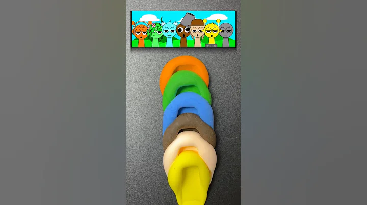 Mixing my favorite 6 characters, guess the mixed color#colormixing #satisfying #sprunki