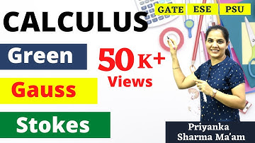 Green Gauss & Stokes Theorem GATE PYQs I Vector Calculus | Engineering Maths by Priyanka Mam