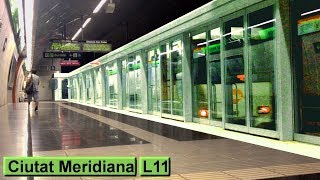 Trains class 500 at ciutat meridiana station of the barcelona metro
line 11. - opened in december 2003.
_____________________________________________...