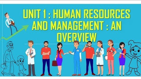 Unit 1 Human Resource and Management : an Overview - Part -1 |  BRL 008