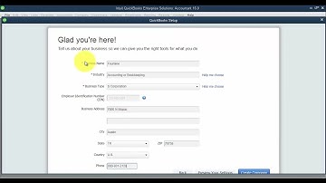 QuickBooks - Creating a New File – Express Set Up 2016