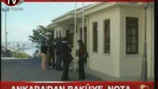 Türkiyeden Azerbaycana Nota, Akpnin Bursada Azeri Bayrağını Çöpe Atma Krizi 21.10.09
