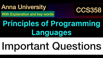 Principles of Programming Languages | Important Questions | Anna University | Tamil
