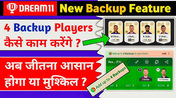 Dream11 Backup Player Kaise Use Kare, Dream11 Backup Player Kya Hota Hai, Dream11 Backup Rule