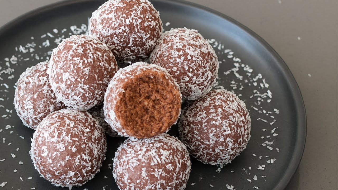 Only 3-Ingredient Healthy No Bake Chocolate Coconut Balls | Quick ...