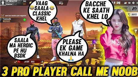 Three Pro Heroic Players Called A 8 Years Kid Noob Gone Funny || Rahul Gamer