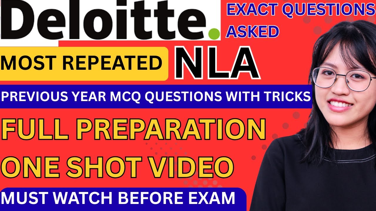 Deloitte Exact Previous Year Question | Technical MCQ Question | Most Repeated MCQ | NLA Preparation