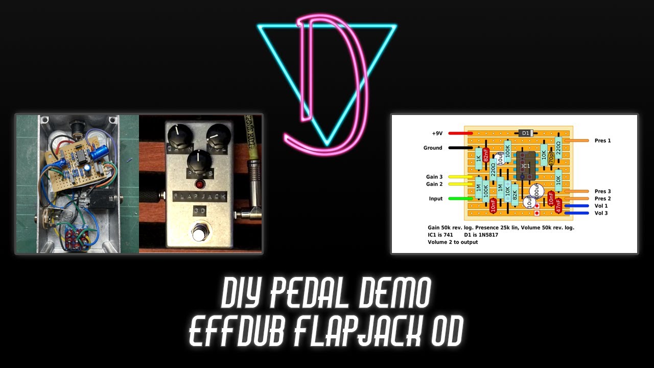 DIY Pedal Demo - Effdub Flapjack OD (Stripboard) - Overdrive