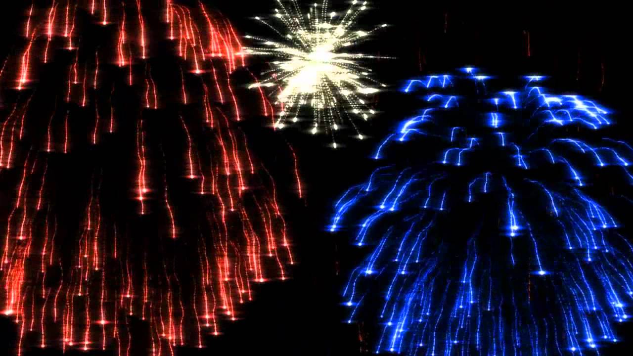 Red White And Blue Fireworks Background