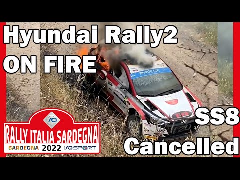 Rally Italia Sardegna 2022 | CAR ON FIRE | SS8 Cancelled