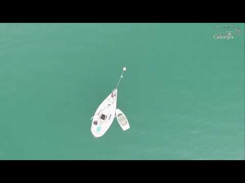 თბილისის ზღვა, View on Tbilisi Sea and monument \"History of Georgia'\"