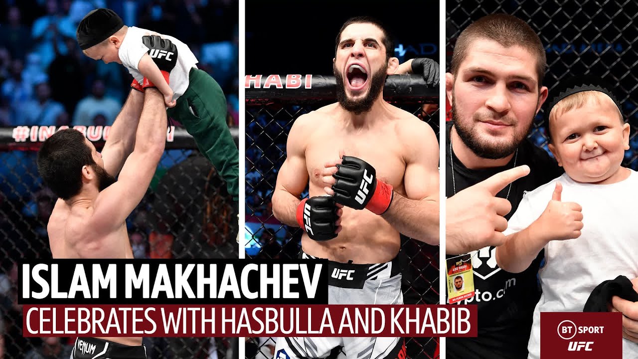 Islam Makhachev celebrates with Khabib & Hasbulla | UFC 267 aftermath