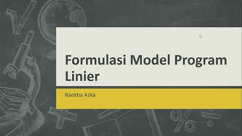 Formulasi Program Linier